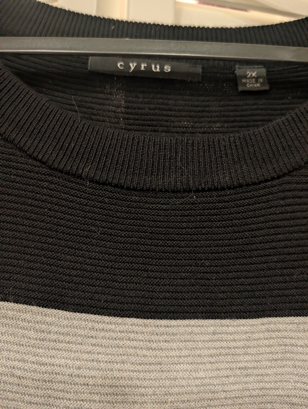 Cyrus Colorblock Knit Sweater - Black, Gray & Blush Plus Size 2X - Picture 8 of 13